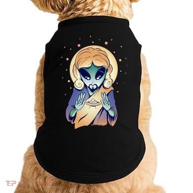 Alien Jesus Space Funny Doggie Tank