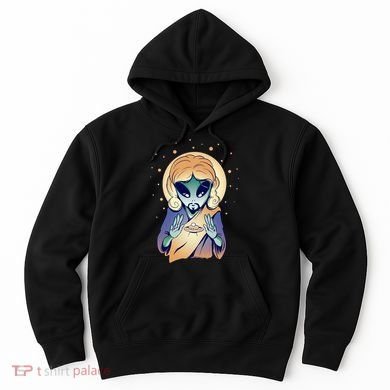 Alien Jesus Space Funny Hoodie
