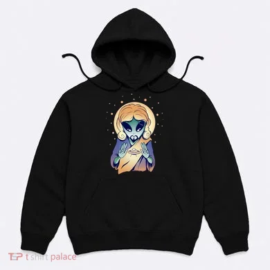 Alien Jesus Space Funny Hoodie