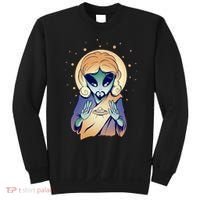 Alien Jesus Space Funny Sweatshirt thumb 0