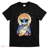 Alien Jesus Space Funny T-Shirt thumb 0