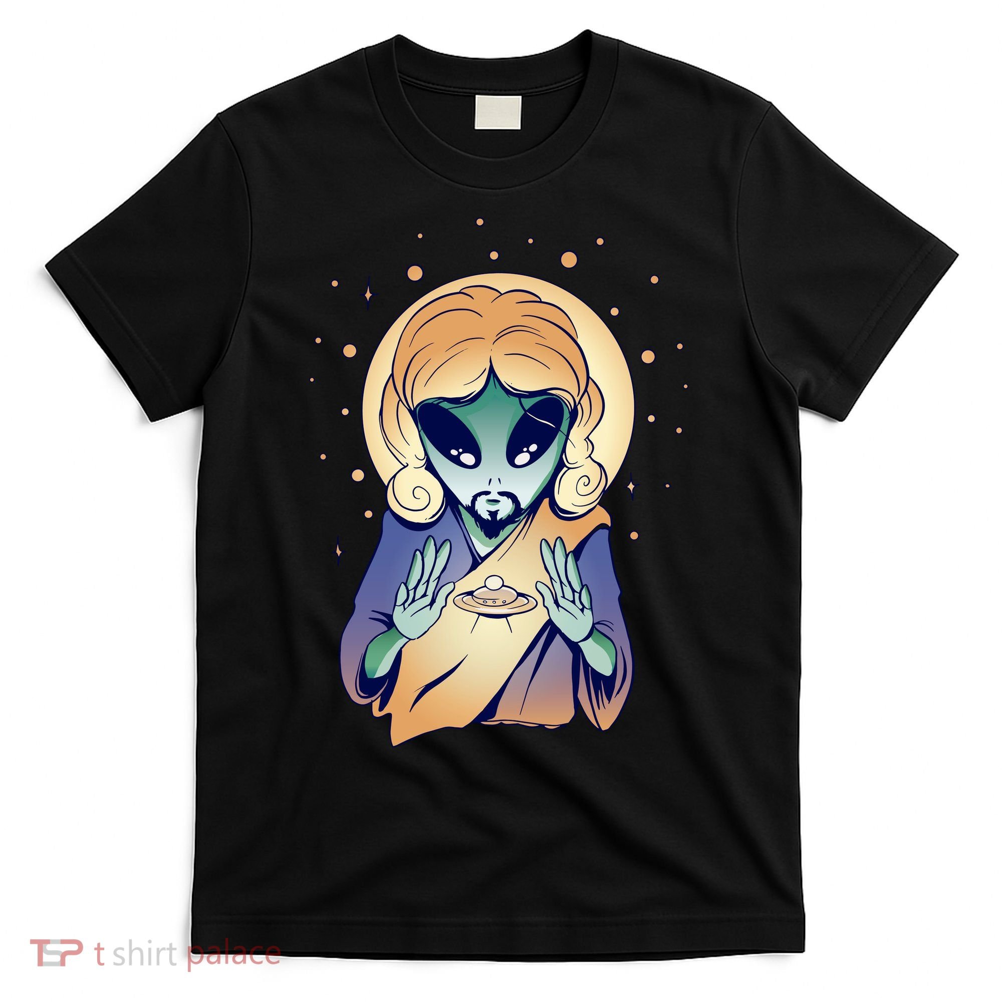 Alien Jesus Space Funny T-Shirt