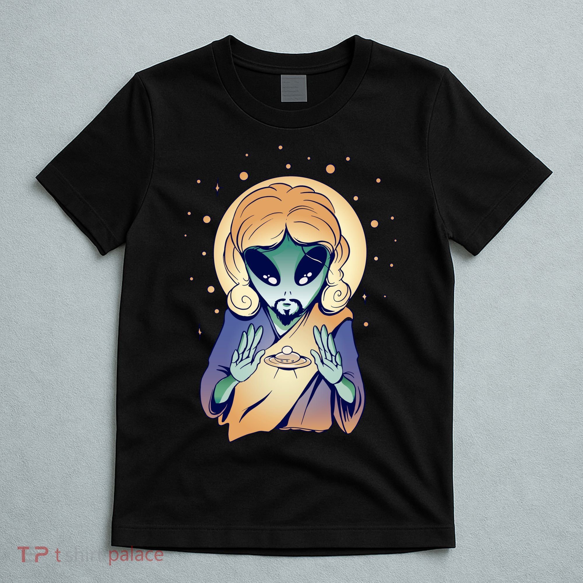 Alien Jesus Space Funny T-Shirt