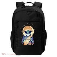 Alien Jesus Space Funny Backpack thumb 0