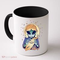 Alien Jesus Space Funny Coffee Mug thumb 0
