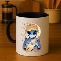 Alien Jesus Space Funny Coffee Mug thumb 4