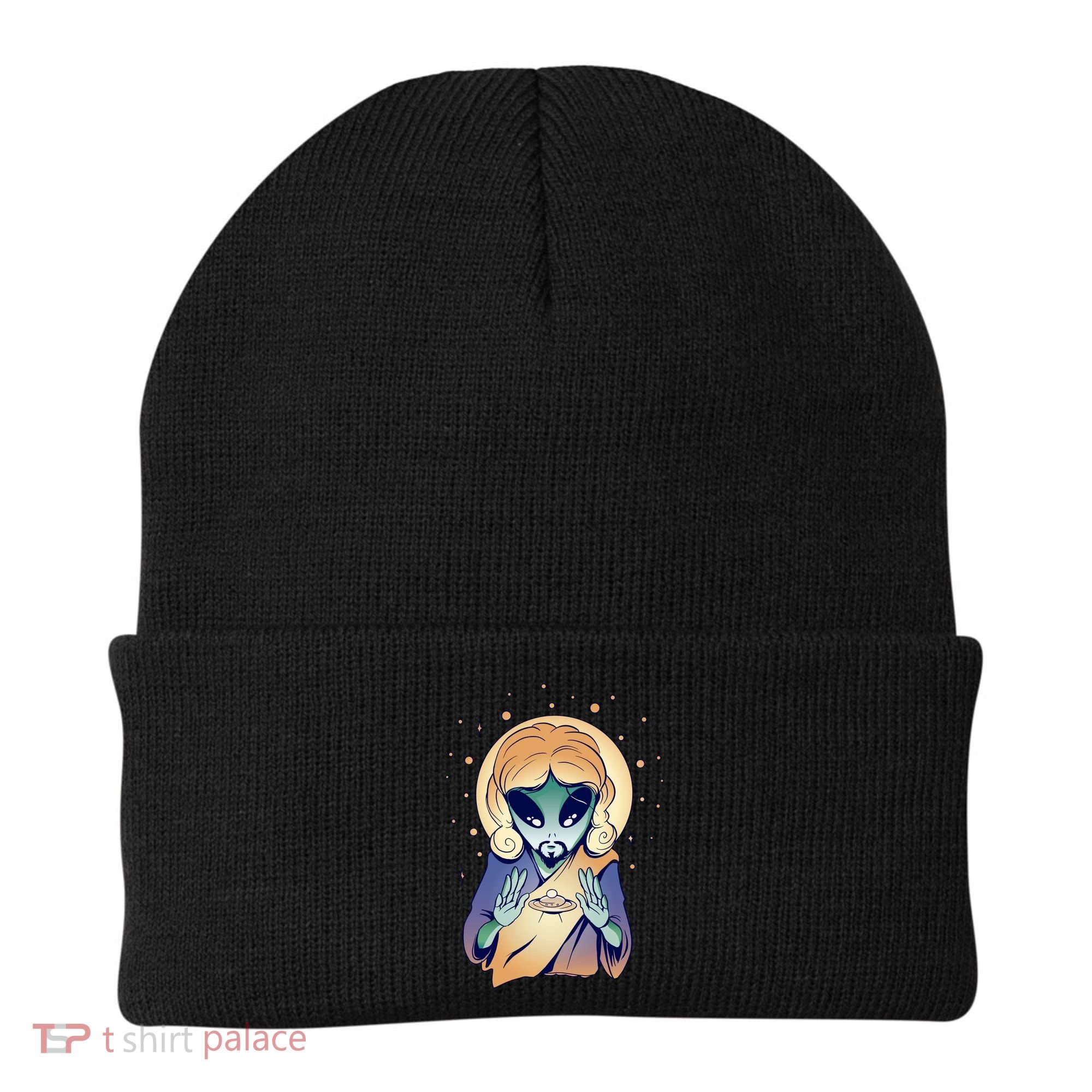Alien Jesus Space Funny Beanie