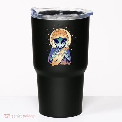 Alien Jesus Space Funny Tumbler