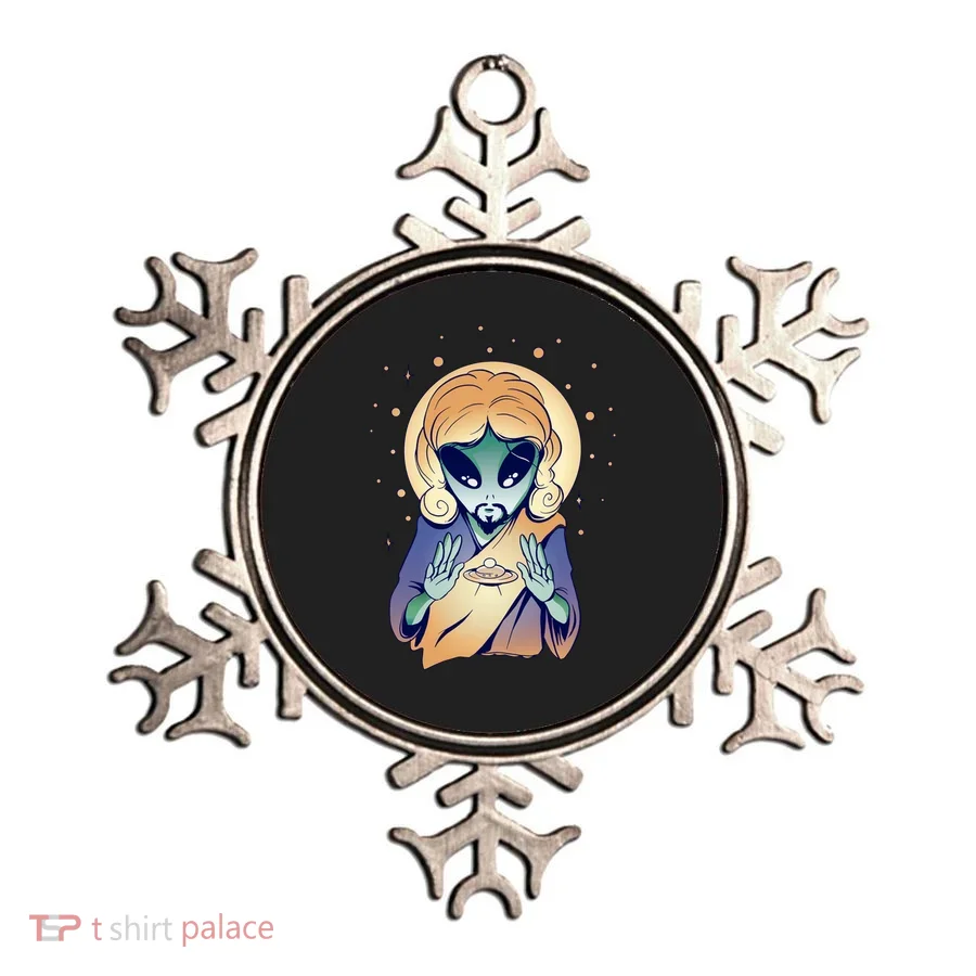 Alien Jesus Space Funny Ornament