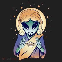 Alien Jesus Space Funny Hat thumb 2