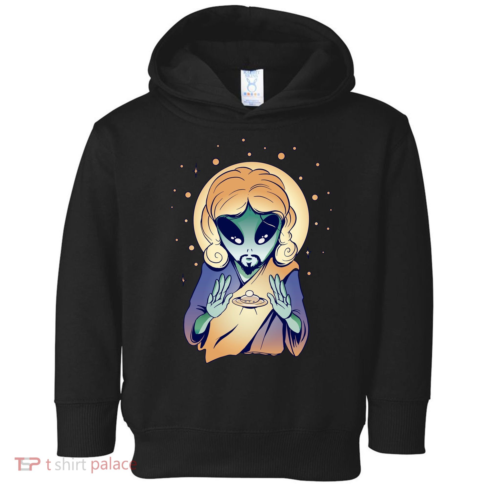 Alien Jesus Space Funny Toddler Hoodie