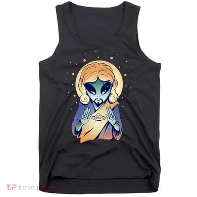 Alien Jesus Space Funny Tank Top