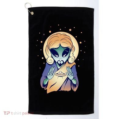 Alien Jesus Space Funny Golf Towel