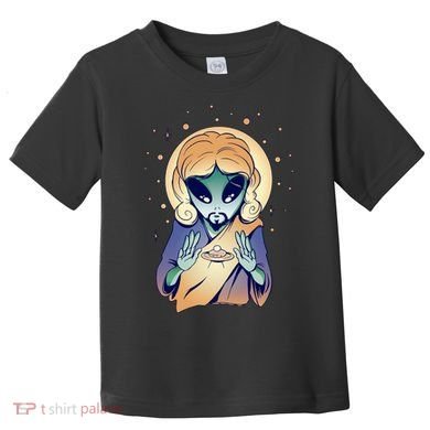 Alien Jesus Space Funny Toddler T-Shirt