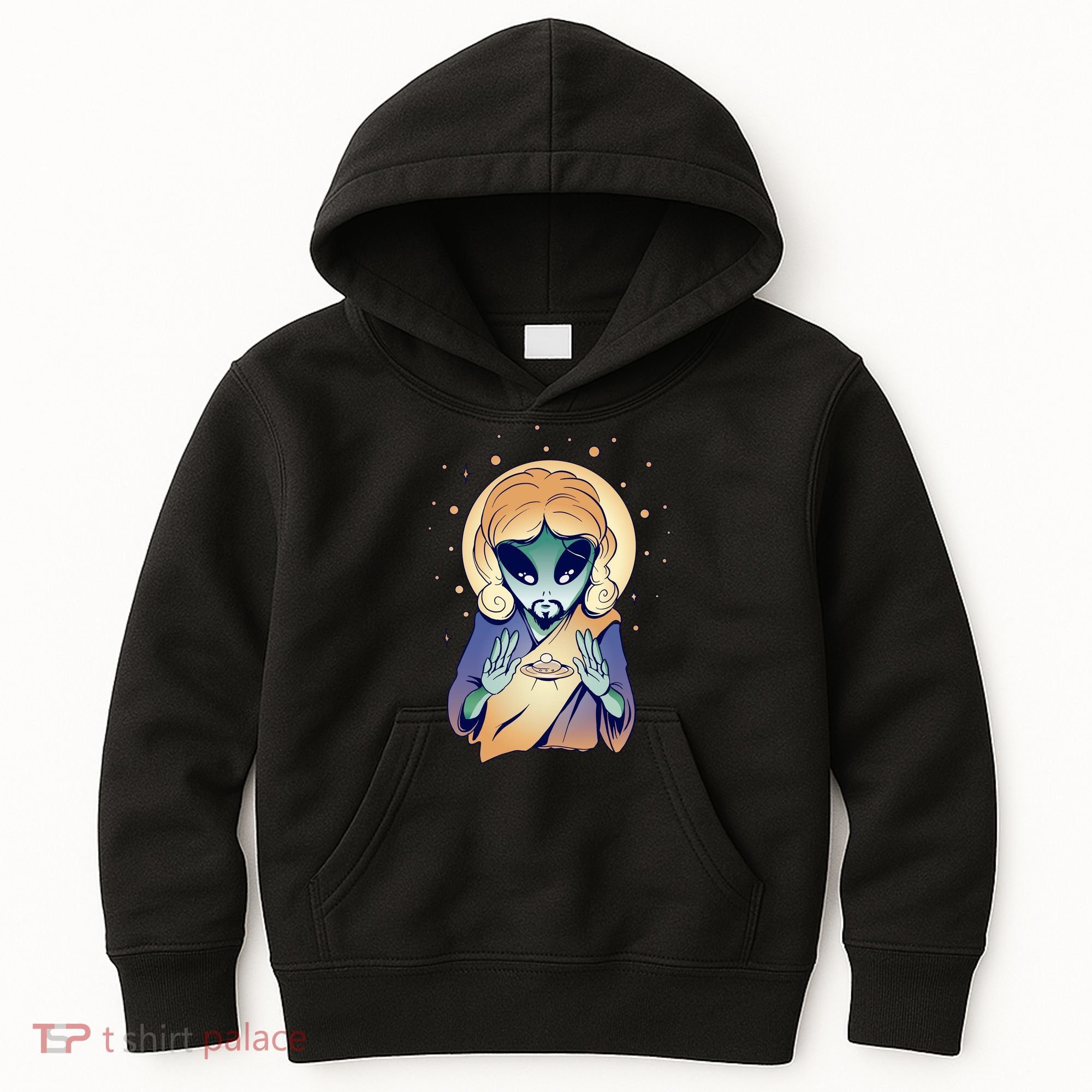 Alien Jesus Space Funny Kids Hoodie