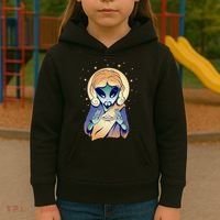 Alien Jesus Space Funny Kids Hoodie thumb 3