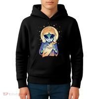 Alien Jesus Space Funny Kids Hoodie thumb 4
