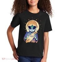 Alien Jesus Space Funny Kids T-Shirt thumb 2