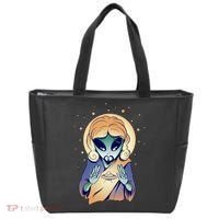 Alien Jesus Space Funny Tote Bag thumb 0