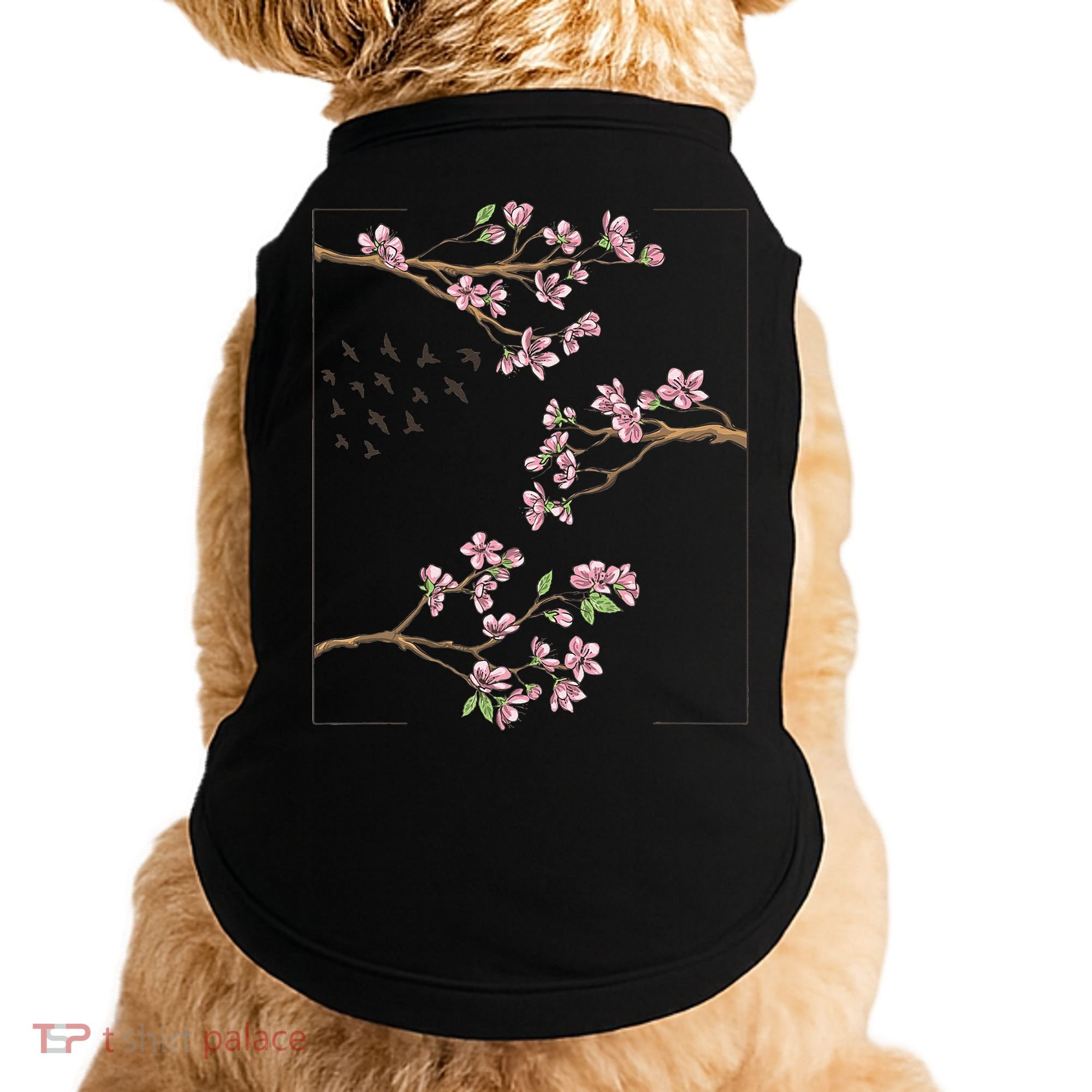 Aesthetic Japanese Style Cherry Blossom Tree Sakura Japan Doggie Tank