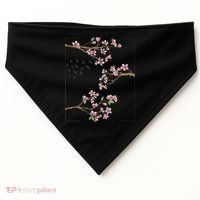 Aesthetic Japanese Style Cherry Blossom Tree Sakura Japan USA-Made Doggie Bandana thumb 0