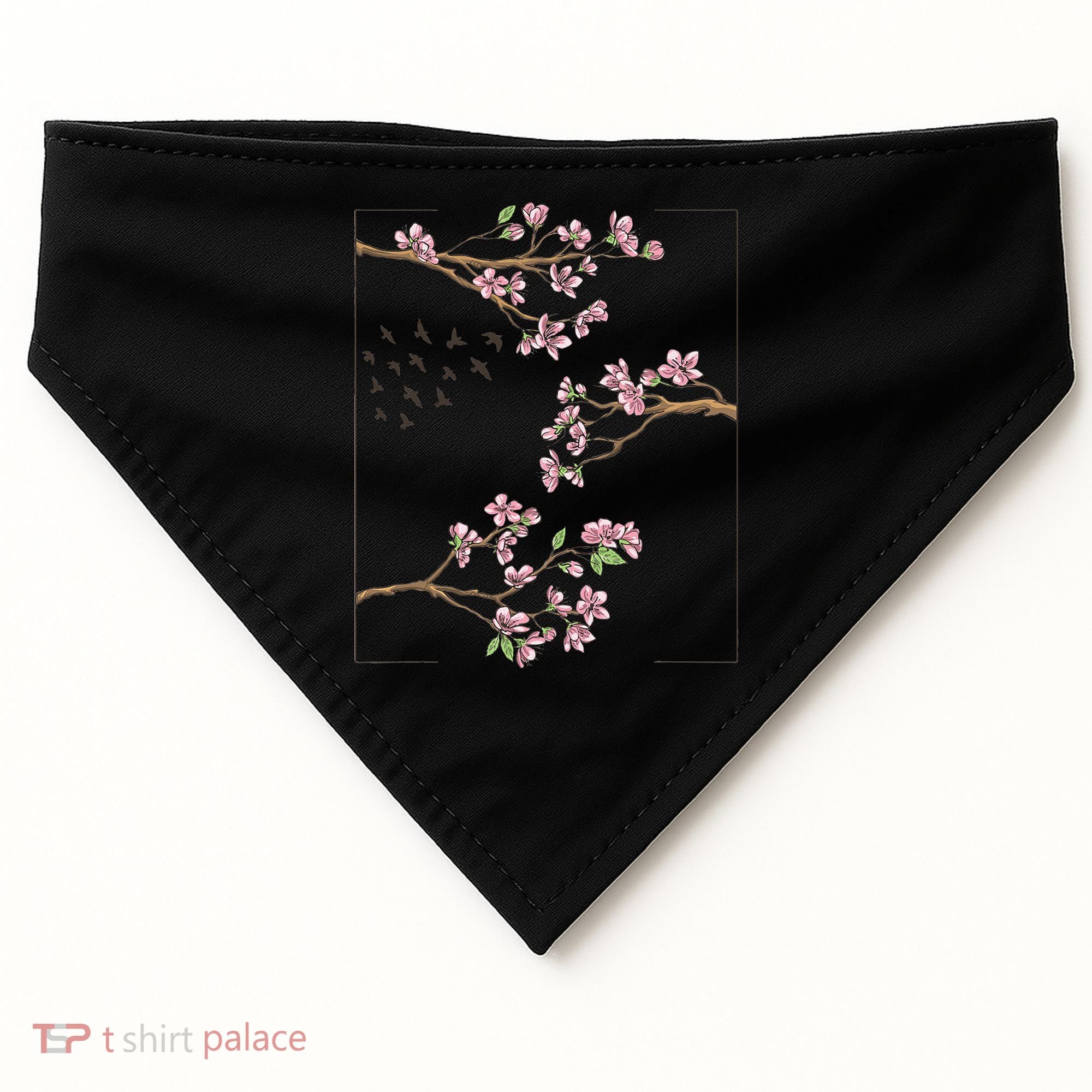 Aesthetic Japanese Style Cherry Blossom Tree Sakura Japan USA-Made Doggie Bandana