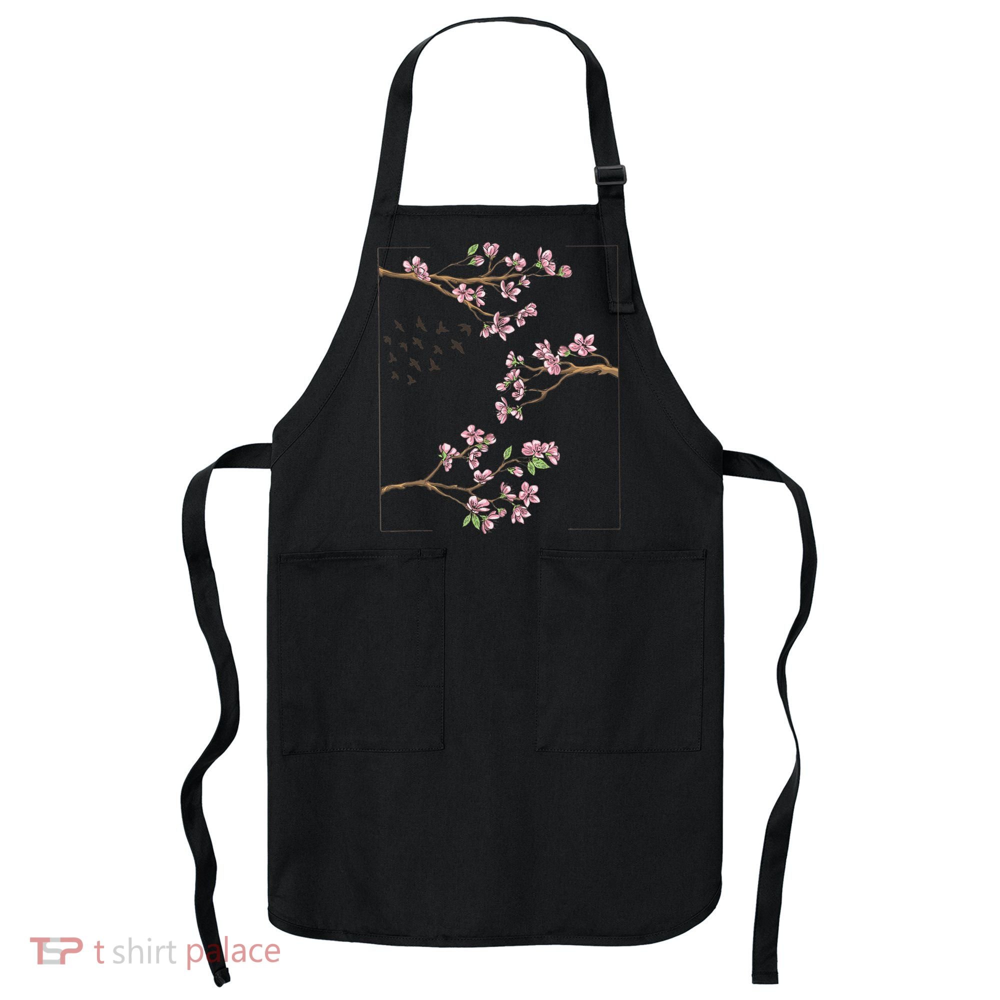 Aesthetic Japanese Style Cherry Blossom Tree Sakura Japan Apron