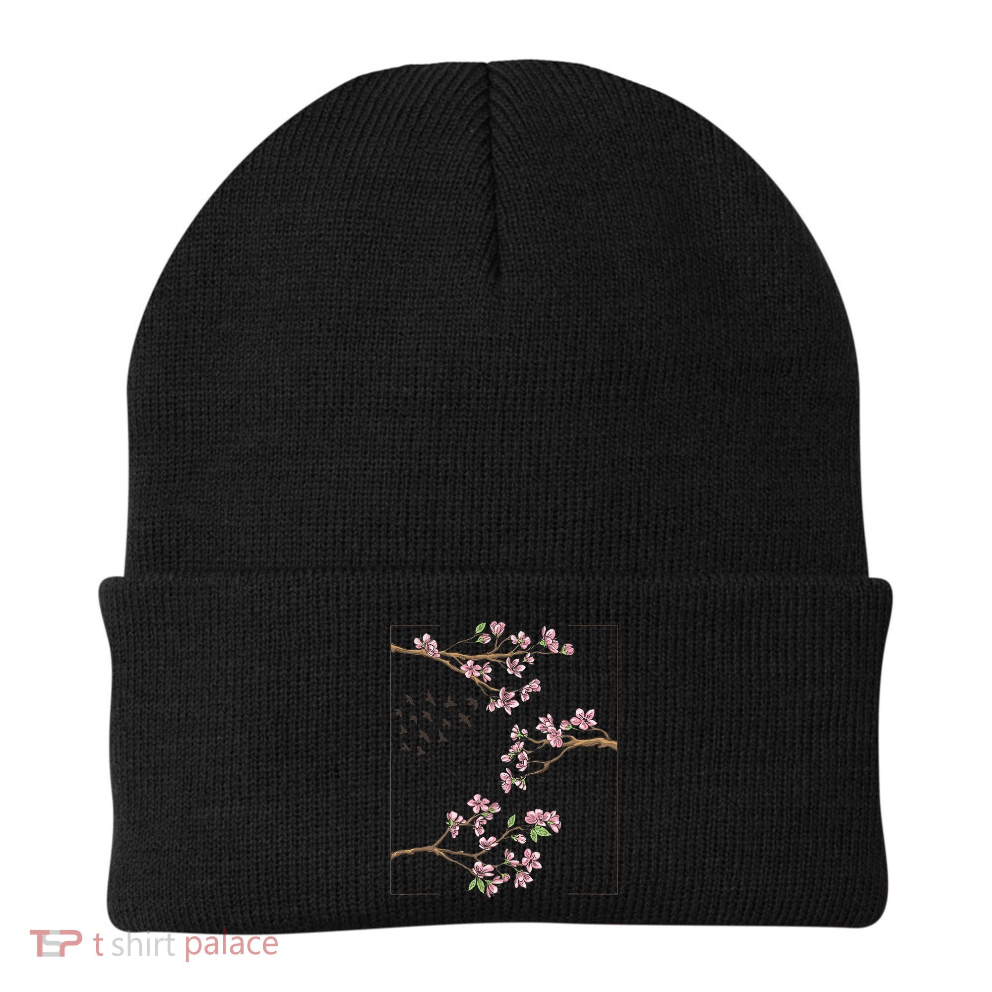 Aesthetic Japanese Style Cherry Blossom Tree Sakura Japan Beanie