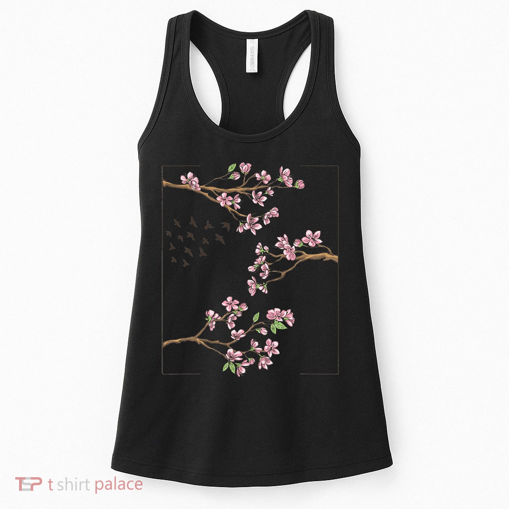 Aesthetic Japanese Style Cherry Blossom Tree Sakura Japan Women's Tank Top