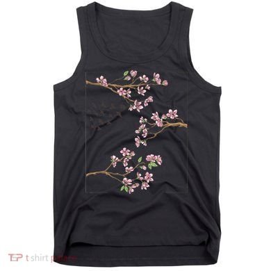 Aesthetic Japanese Style Cherry Blossom Tree Sakura Japan Tank Top