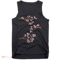Aesthetic Japanese Style Cherry Blossom Tree Sakura Japan Tank Top thumb 0