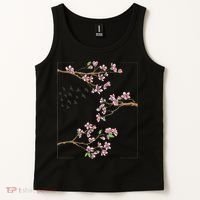 Aesthetic Japanese Style Cherry Blossom Tree Sakura Japan Tank Top thumb 2