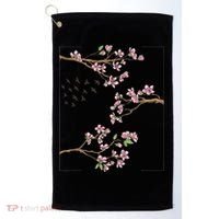 Aesthetic Japanese Style Cherry Blossom Tree Sakura Japan Golf Towel thumb 0