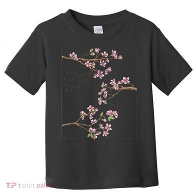 Aesthetic Japanese Style Cherry Blossom Tree Sakura Japan Toddler T-Shirt