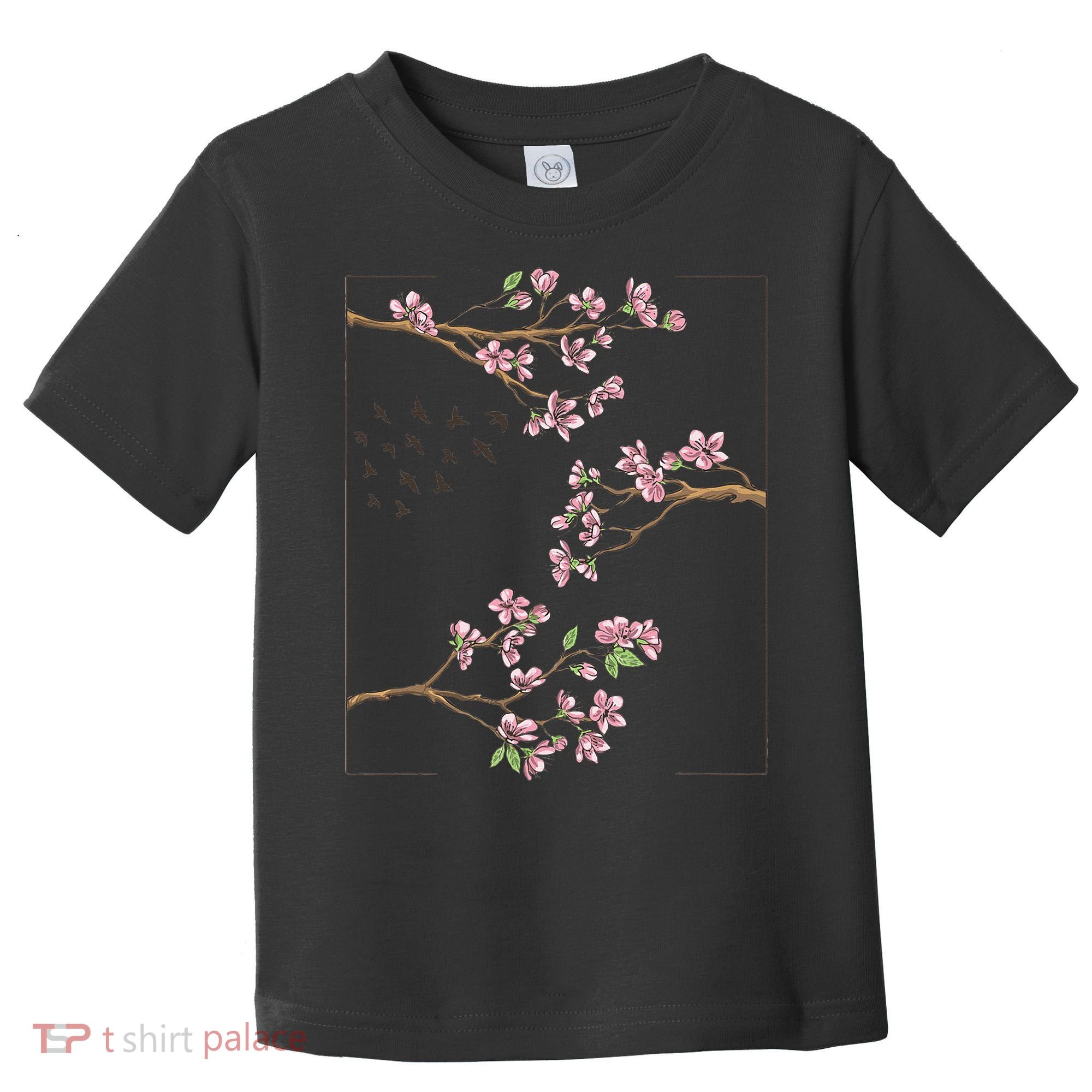 Aesthetic Japanese Style Cherry Blossom Tree Sakura Japan Toddler T-Shirt