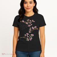Aesthetic Japanese Style Cherry Blossom Tree Sakura Japan Women's T-Shirt thumb 4