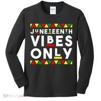 Awesome Juneteenth Shirt Juneteenth Vibes Only Independence Kids Long Sleeve Shirt thumb 0