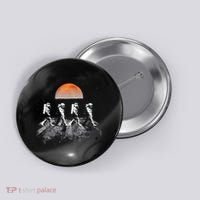 Astronauts Journey To Mars Astronauts In Walking In Space Button thumb 0