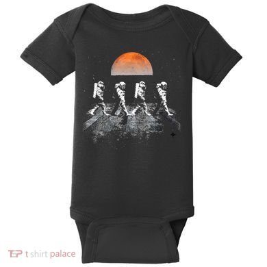 Astronauts Journey To Mars Astronauts In Walking In Space Baby Bodysuit