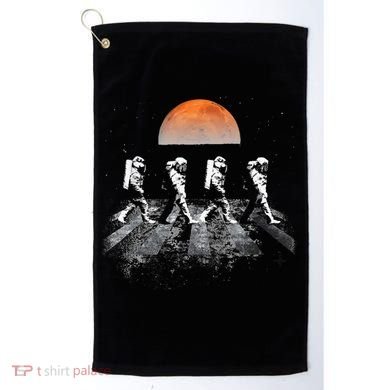 Astronauts Journey To Mars Astronauts In Walking In Space Golf Towel