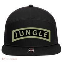 Army Jungle Tab 7 Panel Mesh Trucker Snapback Hat thumb 0