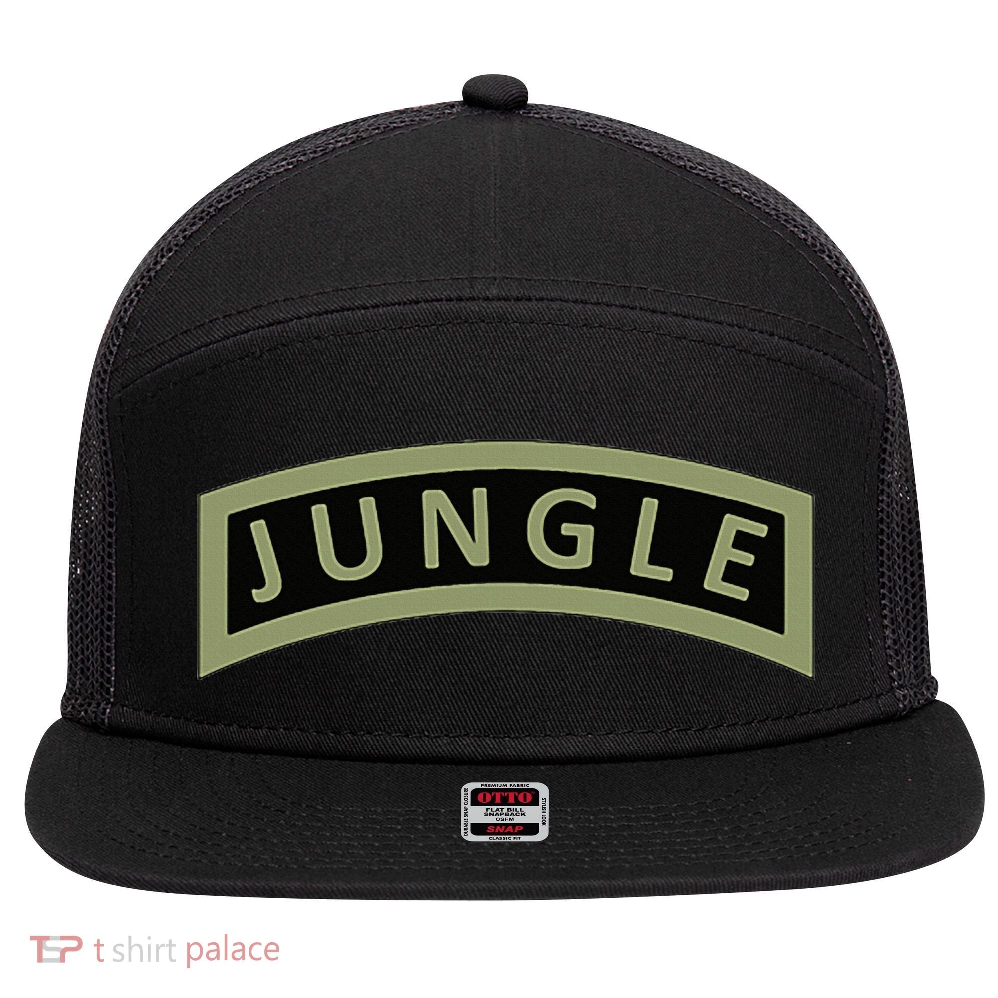 Army Jungle Tab 7 Panel Mesh Trucker Snapback Hat