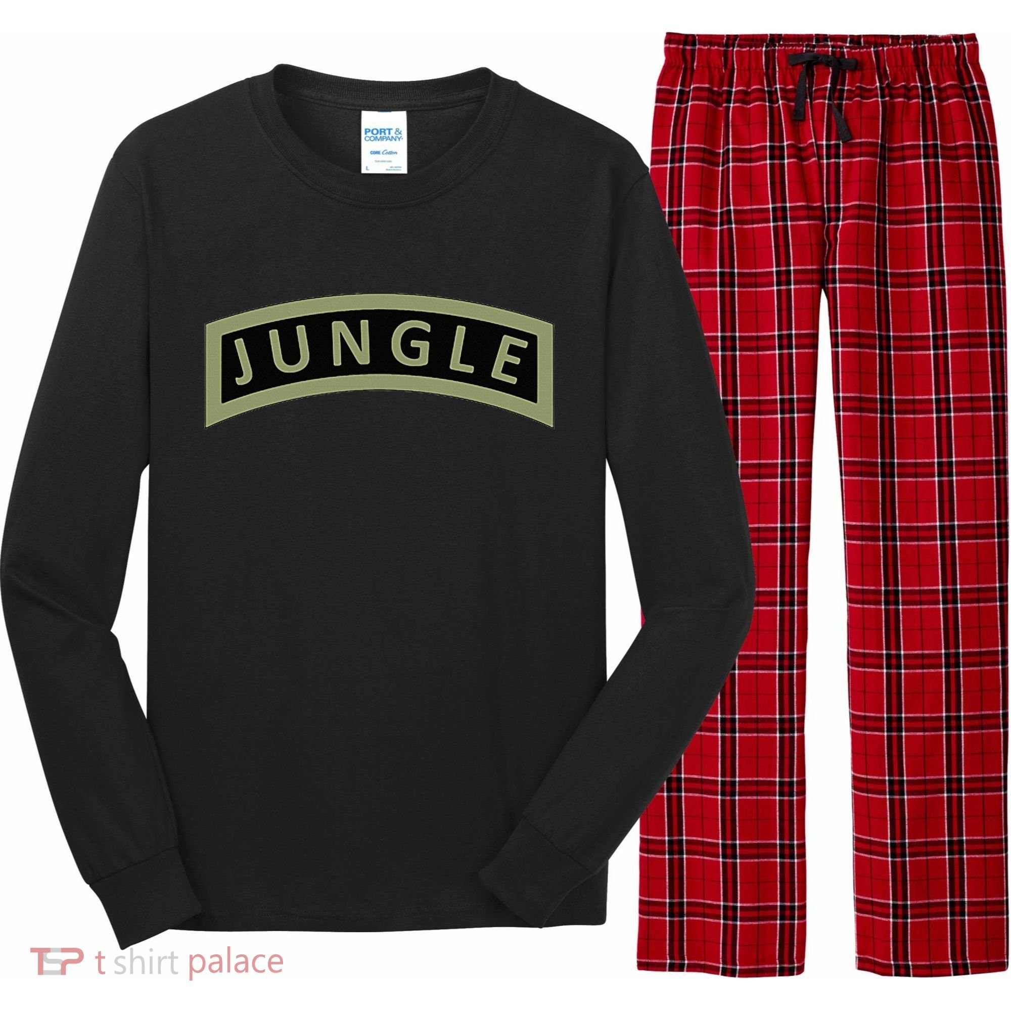 Army Jungle Tab Long Sleeve Pajama Set