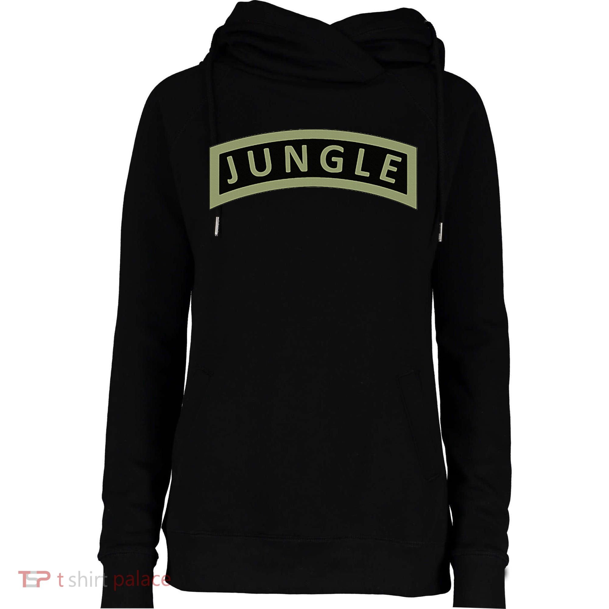 Army Jungle Tab Womens Funnel Neck Pullover Hood