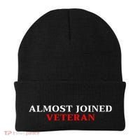 Almost Joined Veteran Funny Apparel Beanie thumb 0
