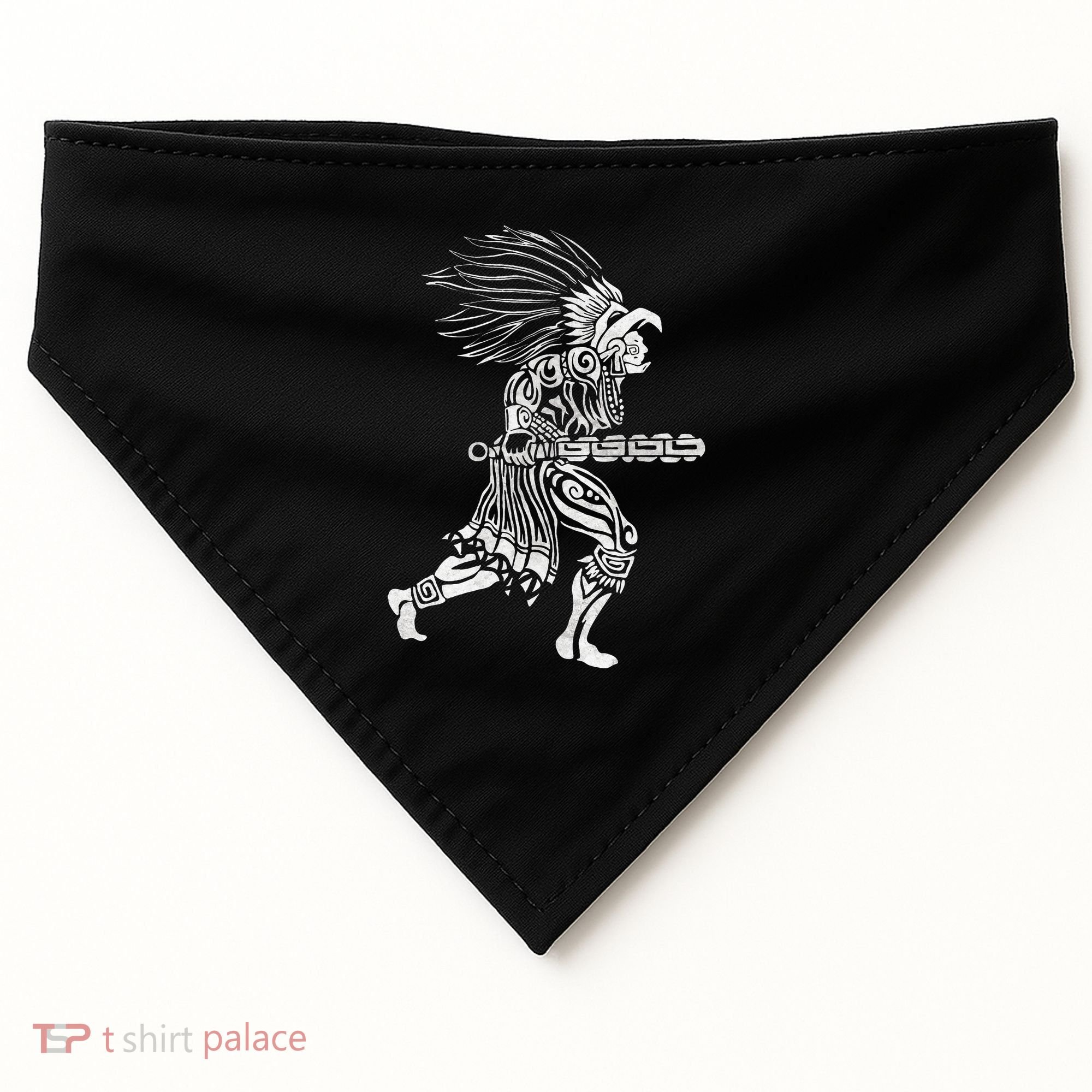 Aztec Jaguar Warrior Mayan Warrior Ancient Aztec USA-Made Doggie Bandana