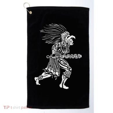 Aztec Jaguar Warrior Mayan Warrior Ancient Aztec Golf Towel