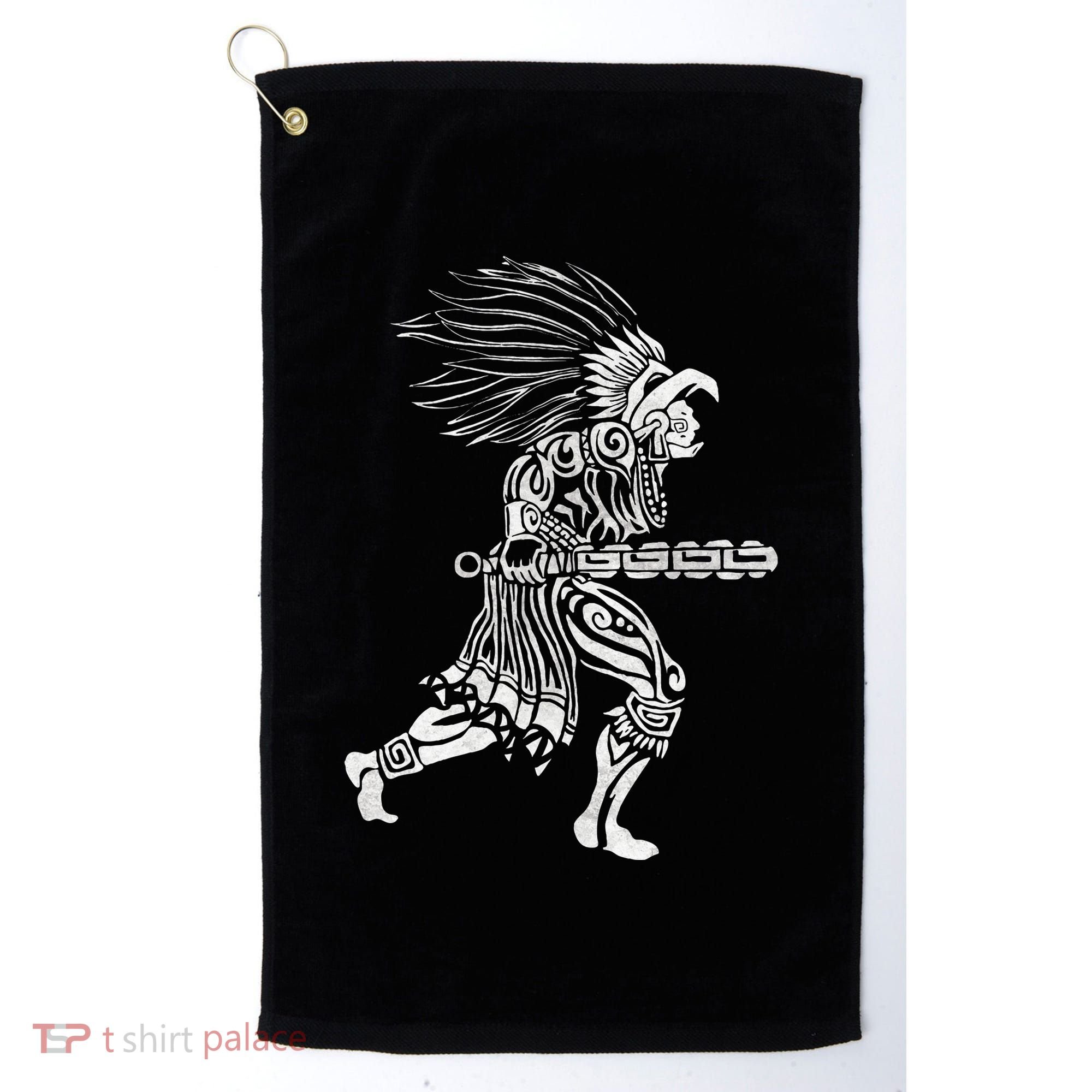 Aztec Jaguar Warrior Mayan Warrior Ancient Aztec Golf Towel