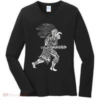 Aztec Jaguar Warrior Mayan Warrior Ancient Aztec Women's Long Sleeve Shirt thumb 0