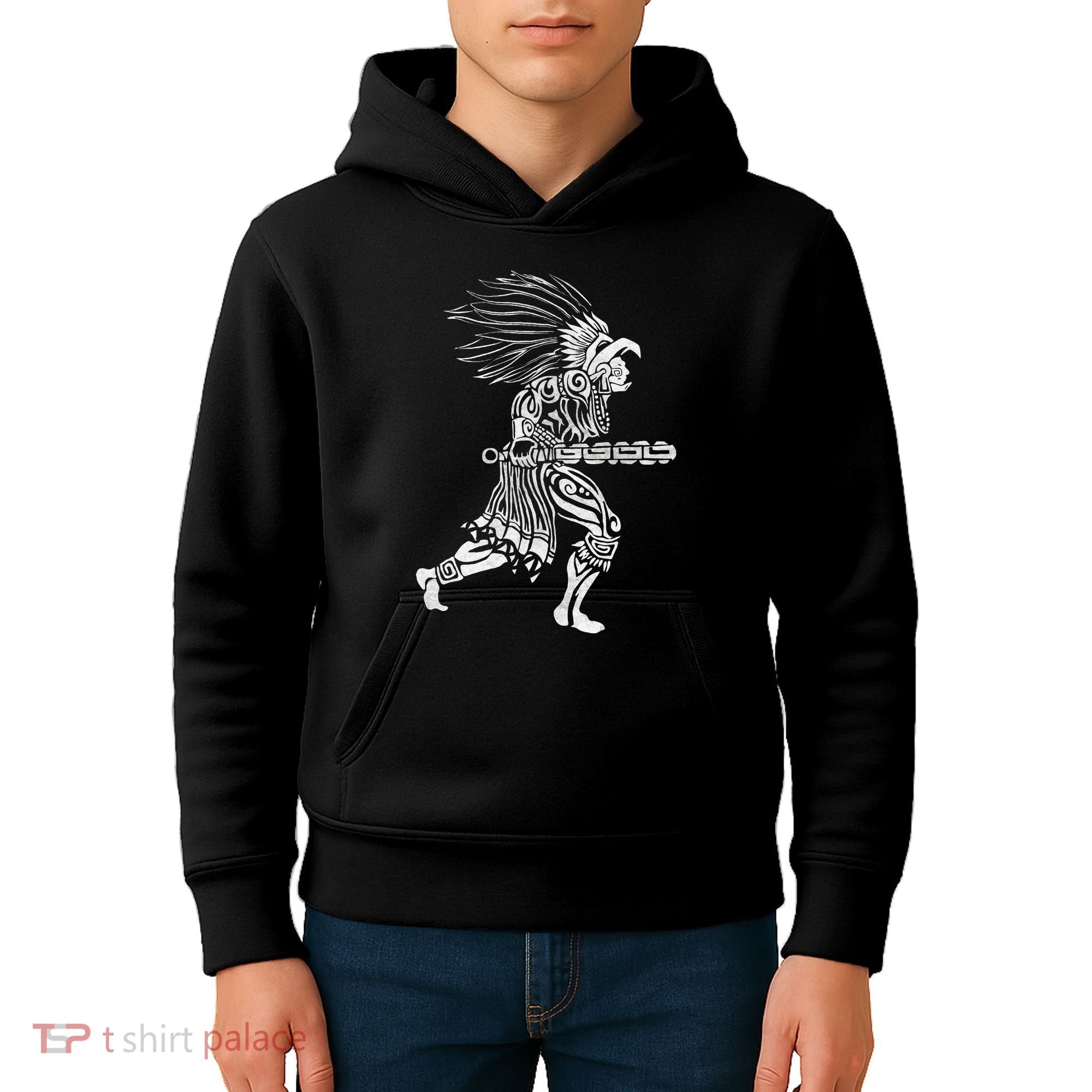 Aztec Jaguar Warrior Mayan Warrior Ancient Aztec Kids Hoodie